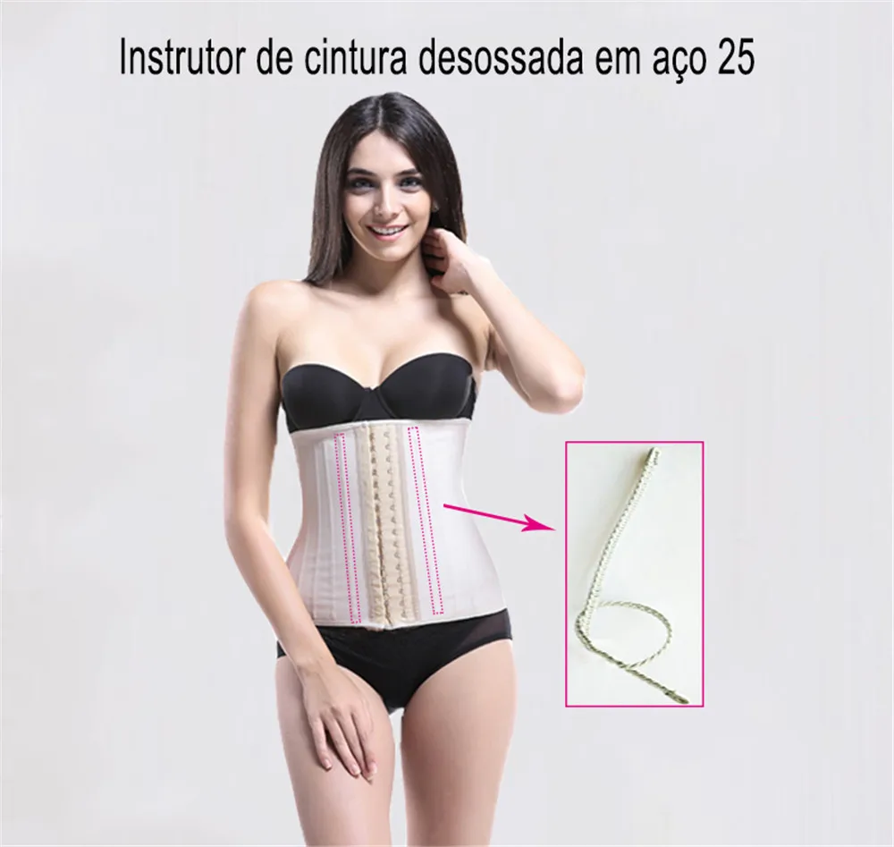 Waist Trainer Abdominal Corset Slimming Latex Underwear Belt Sheath Modeling Strap Weight Loss 25 Bone Steel Waist Cinch shapewear underwear