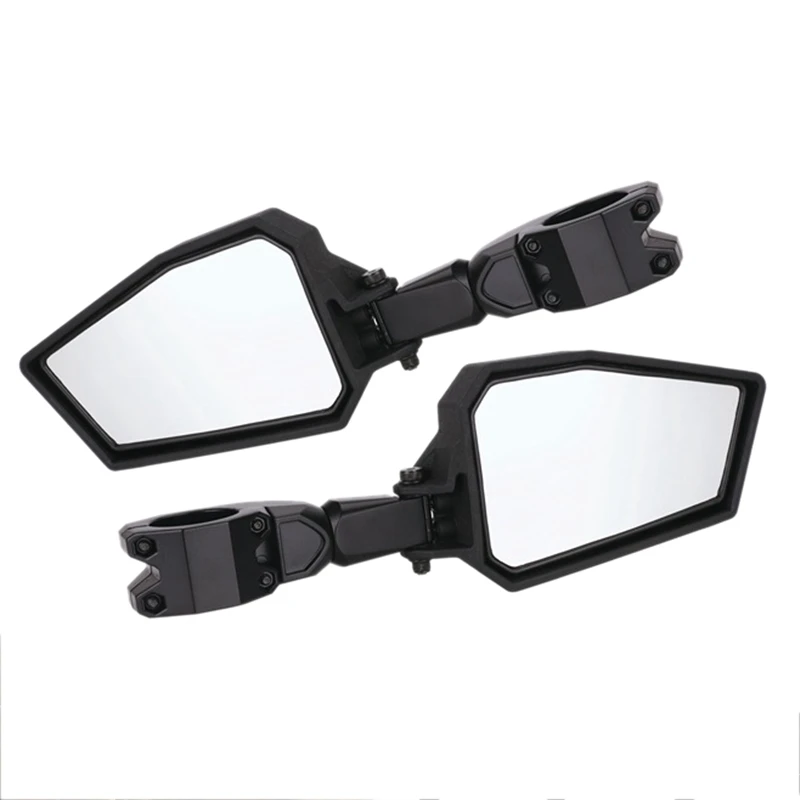 

UTV Side Rear View Mirrors with Black Orange Blue Red Inserts 1.75 Inch Bar for Polaris RZR 800 900 1000 XP Turbo 2008-2019