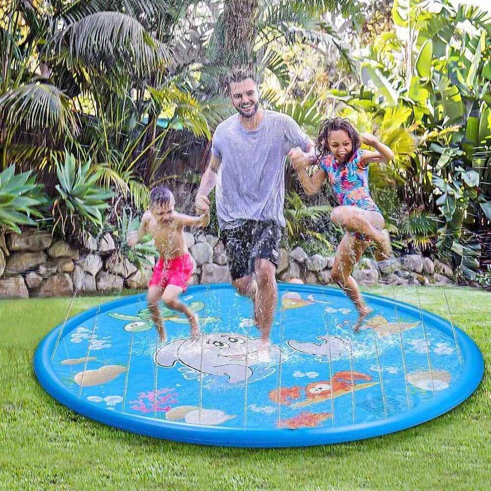 

ROOXIN Children's Water Spray Toys Outdoor Fountain Water Spray Pad Creeping Mat Water Spray Pool Garden Beach Party Water Toys