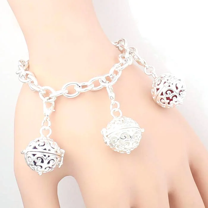 2020 Fashion Interchangeable Angel Bola Baby Balls Charm Bracelet with Three Essential Oil Cage for Women Gift Drop Shipping | Украшения и