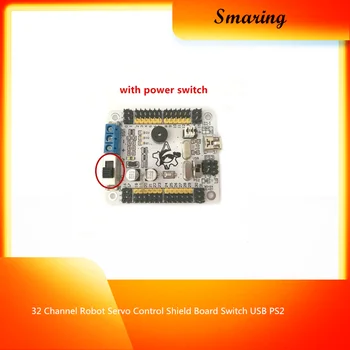

32ch Servo Controller 32 Channel Robot Servo Control Shield Board Switch USB PS2 DIY RC Toy Remote Control