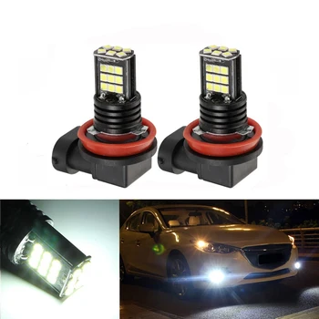 

2x H11 H8 LED canbus 3030SMD Bulbs Reflector Mirror Design For Fog Lights For mazda 3 5 6 xc-5 cx-7 axela atenza