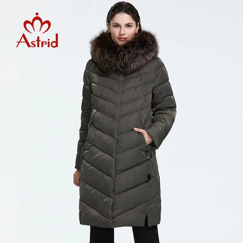 Down-Jacket Clothing Coat Winter Women Astrid Outerwear Fur with A-Fur-Collar Loose Quality