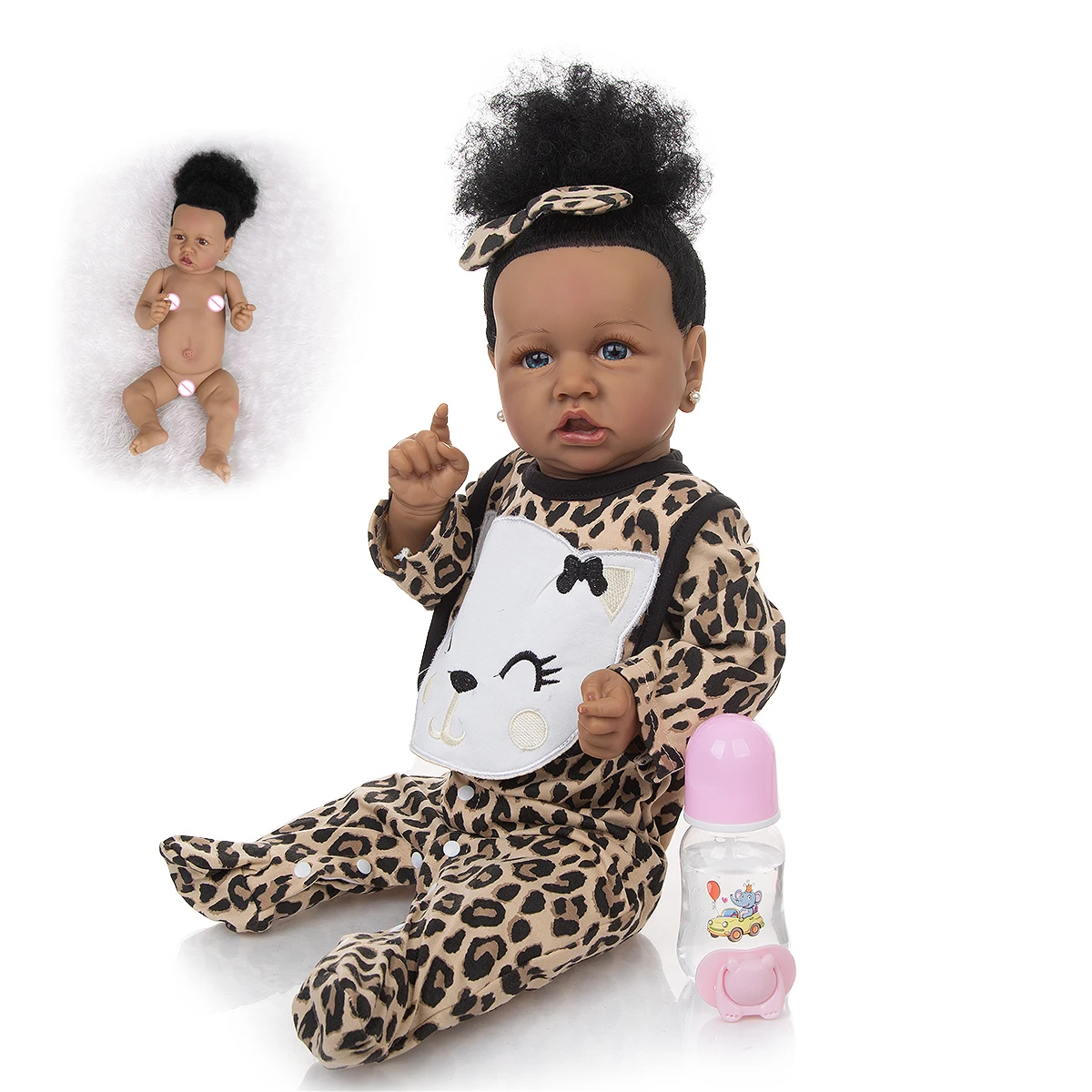 Keiumi Bebê Reborn Menina 57cm Negra Cabelo Crespo Implantado Fio Fio Corpo  Silicone Banho Hiper Realista Molde Saskia Original Chupeta Mamadeira Black  Friday  Mercado Livre Natal São Paulo Paraíba Curitiba Goiás 