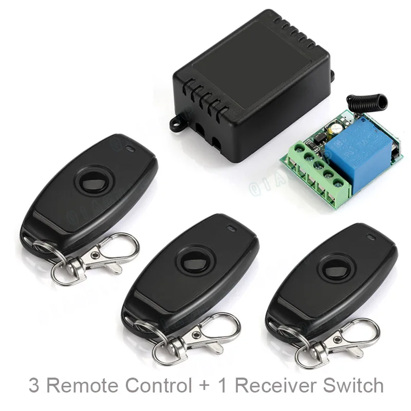 QIACHIP 433 MHz Universal Wireless Fernbedienung DC 12 V 1CH RF Relais Empfänger für Universal Garage und Türöffner Controller – Detail 4