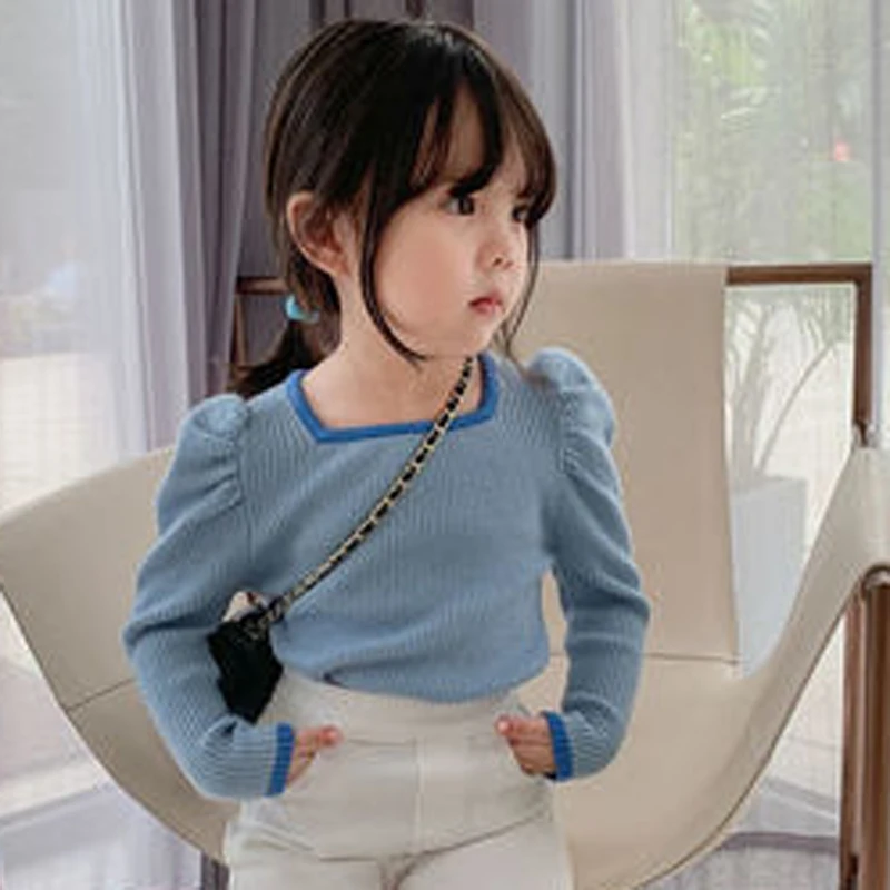 여아용 레이스 라펠 가디건 재킷, 아동용 귀여운 상의, 귀여운 의류, 가을 겨울, 2022 신상품