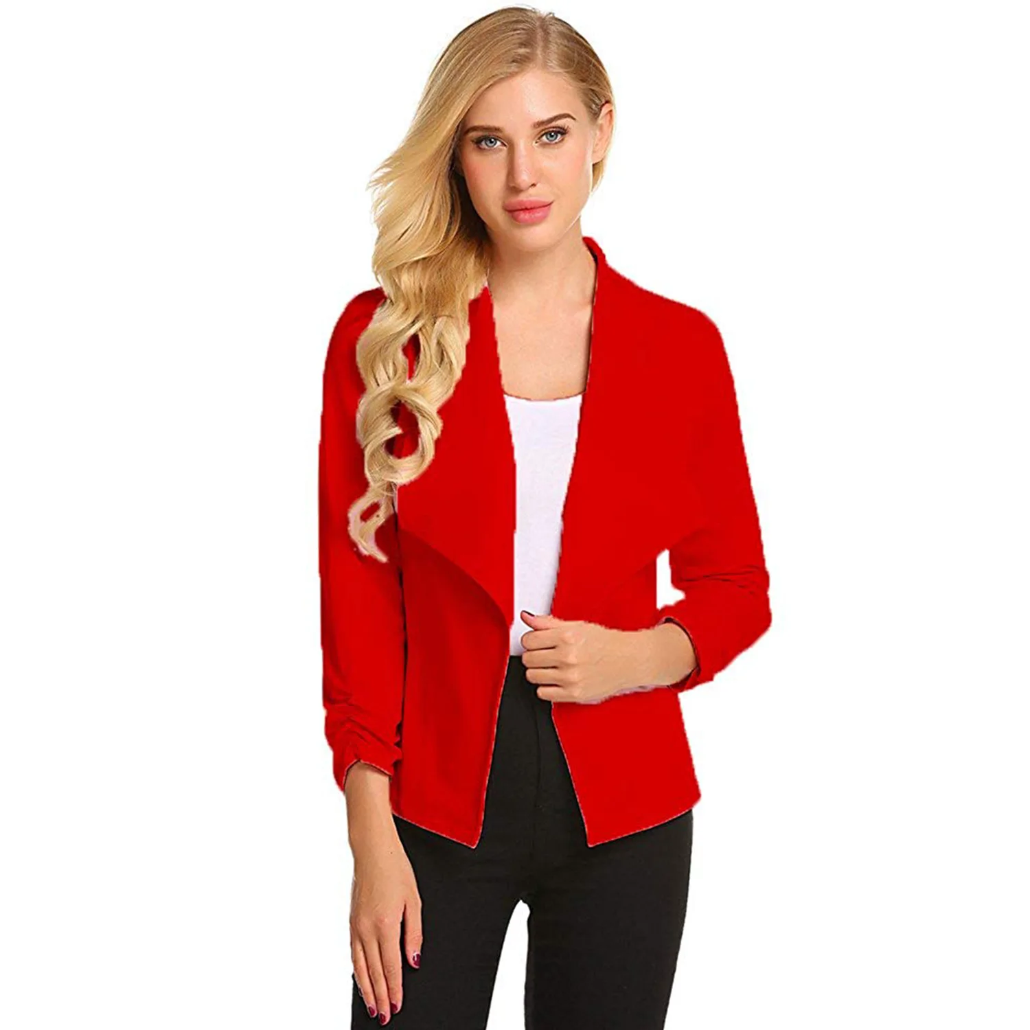 

Chic Women's Jacket Top Solid Color Slim Short Jacket Office Commuter Jacket Women coat women coats and jackets women