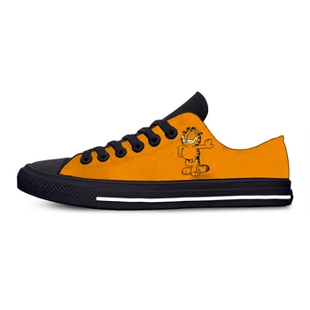

Anime Garfield Cartoon Hot Cool Fashion Casual Canvas Shoes Low Top Breathable Lightweight Sneakers 3D Print For Men Women