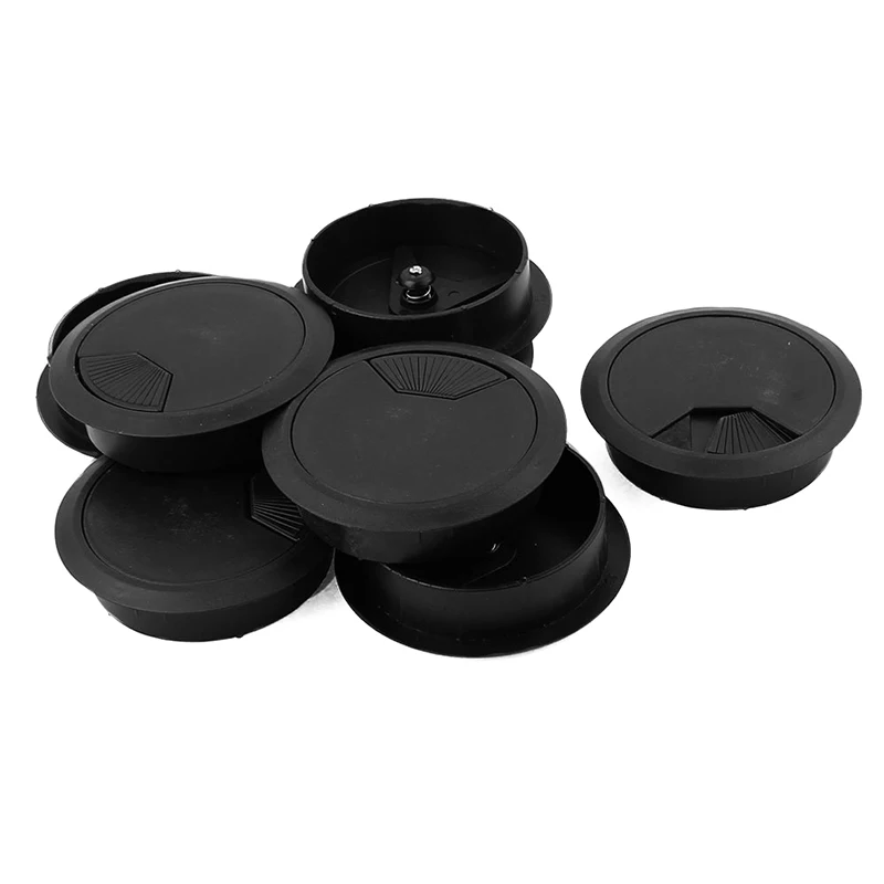 

New 8 pcs Computer desk plastic cable box cable hole cover cable gland