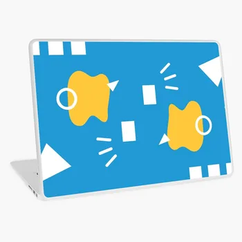 

Yellow and White Blue Shapes DIY laptop sticker laptop skin 12 13 14 15 17 inch for MacBook HP Acer Dell ASUS Lenovo