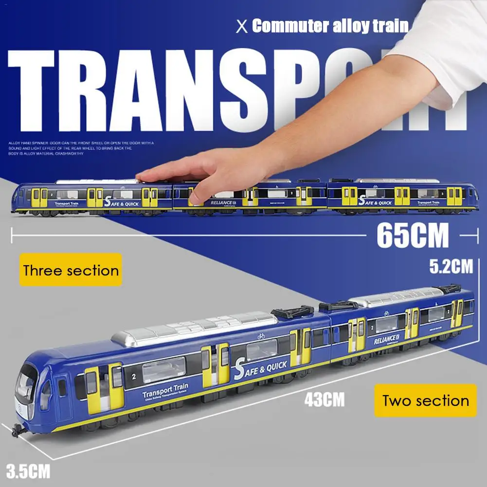 

Simulation 1: 87 Train Toy Pull Back Car Set Alloy High-speed Rail Toys Subway Train Light Rail Model For Kids Gifts