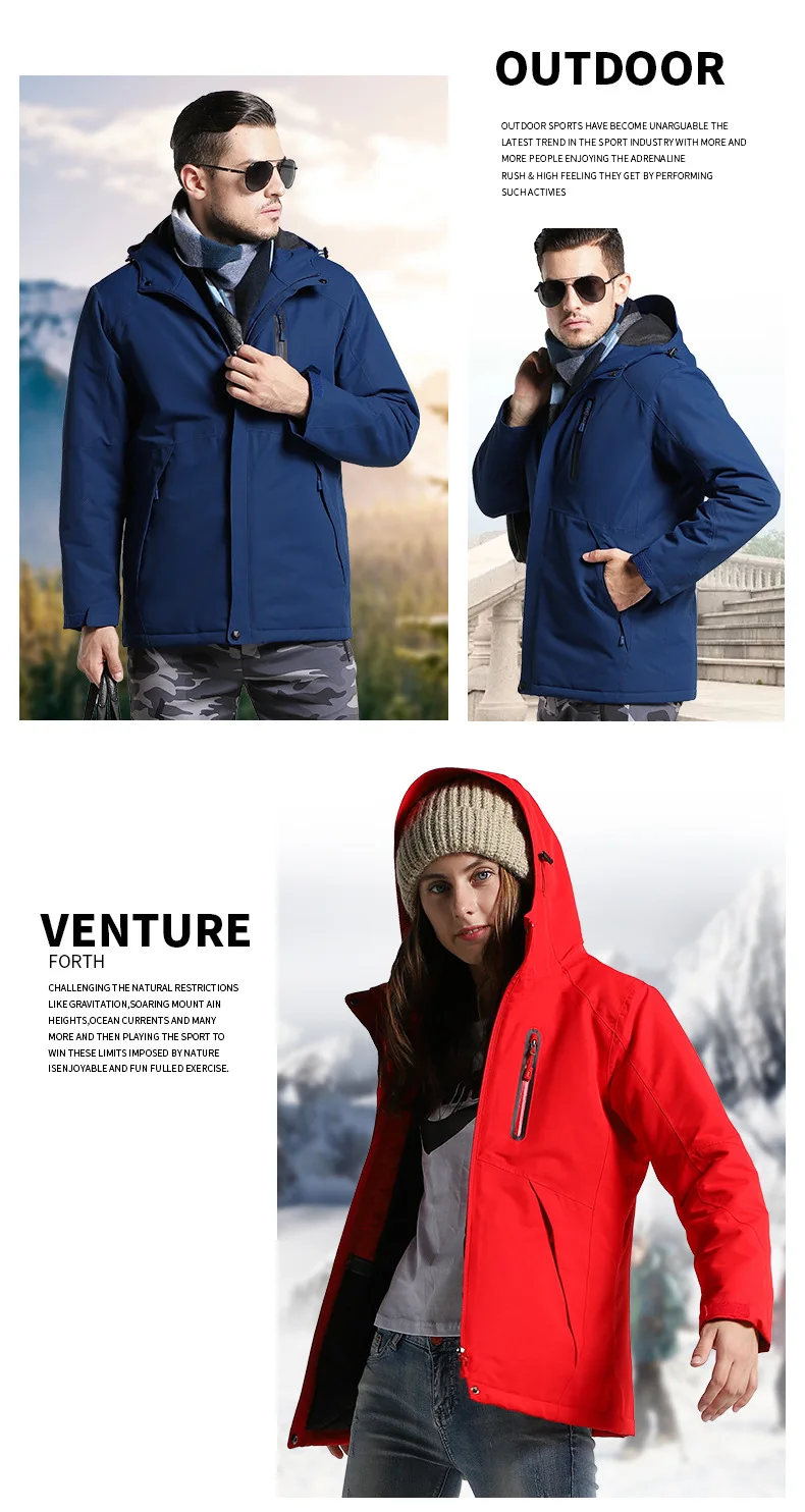 Водонепроницаемая куртка с подогревом для мужчин и женщин, зимняя куртка для рыбалки и пеших прогулок, ветрозащитная теплая куртка для катания на лыжах, Флисовая теплая куртка