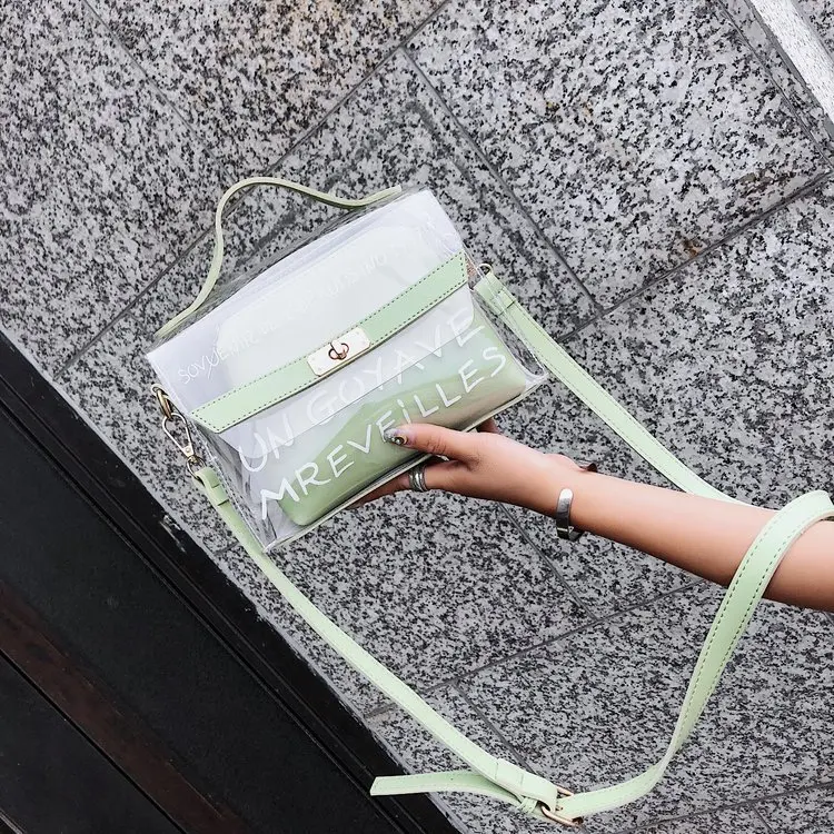 

Two-year Warranty Korean-style Support Cross Square Printed Versatile 2019 Spring Lock Soft PU Handbag