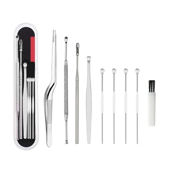 

8pcs/set Ear Wax Pickers Stainless Steel Earpick Wax Remover Curette Ear Pick Cleaner Ear Cleaner Spoon Care Ear Clean Tool