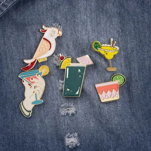 Europe And America New Style Brooch Cartoon Cute Creative Win System Mouse Button Prohibited Search Cursor Brooch