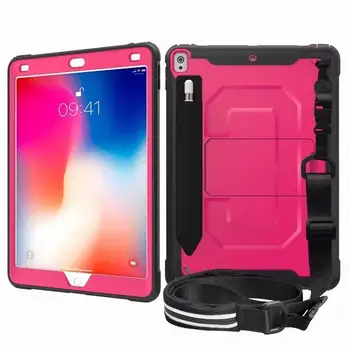 

Heavy Duty Silicone Armor pouch Case For iPad Pro 10.5 With Pencil Holder Stand Neck Strap Case for iPad Air 3 2019 case