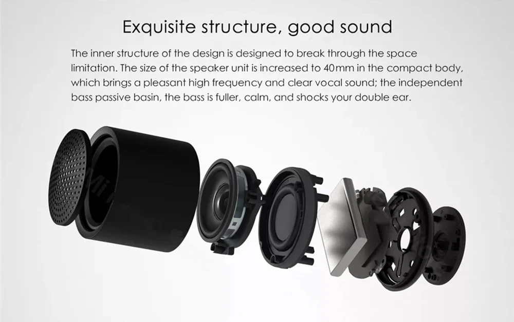 Xiaomi Портативный TWS Bluetooth 5,0 колонки мини 2,0 Двухканальный беспроводной стерео Бас Сабвуфер с HD микрофоном 2 шт