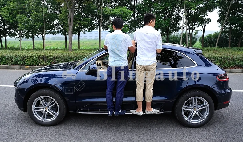 Подходит для P orsche Macan S Turbo- 2 шт. Левая Правая алюминиевая Беговая доска боковые шаги nerf бар Автомобильная педаль боковые лестницы