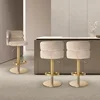 Nordic Fashion Bar Chair Light Luxury Furniture Bar Lifting Rotating Chair Home Backrest Soft Cushion Hotel Reception Bar Chairs 1