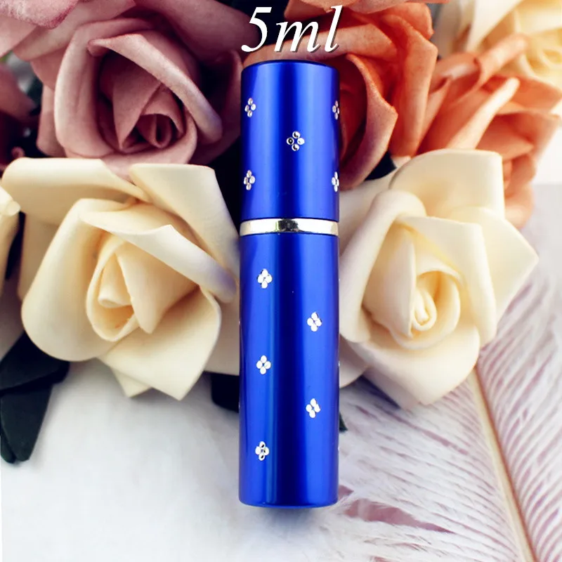 5ml Blue 1 шт. 5 мл 10 мл мини портативный флакон духов для путешествий многоразовый пустой распылитель духов Металлический распылитель ароматизатор насос чехол - Цвет: 5ml Blue