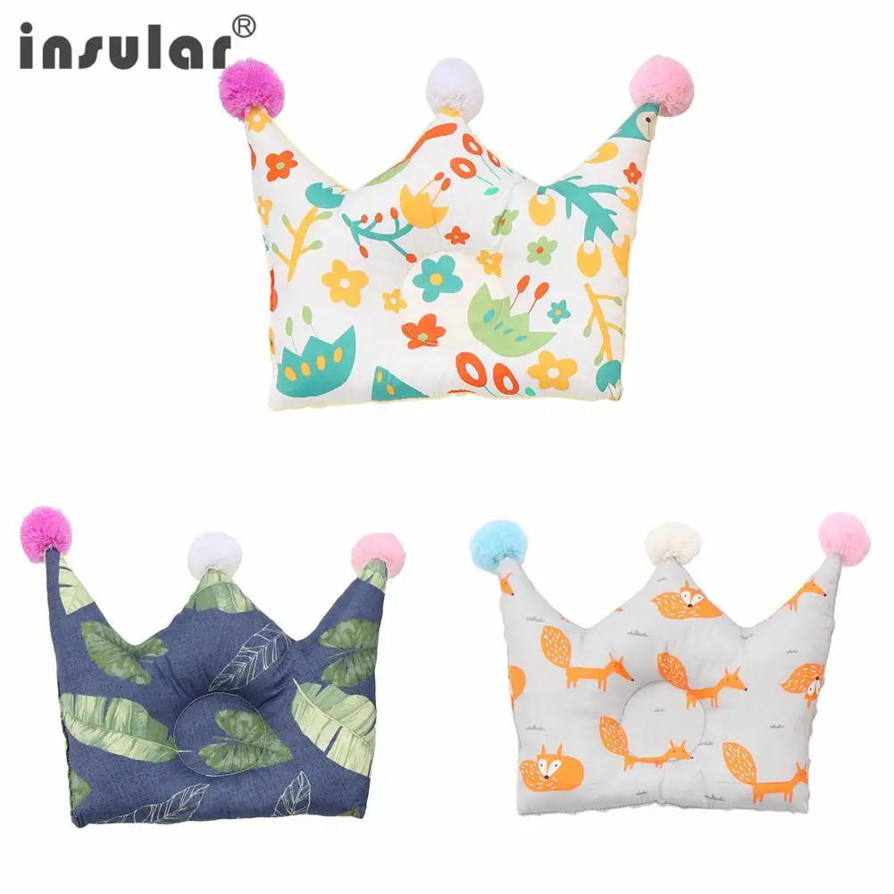 Kidlove младенец предотвращает частичную форму головы Корона Мягкая хлопковая Подушка для сна