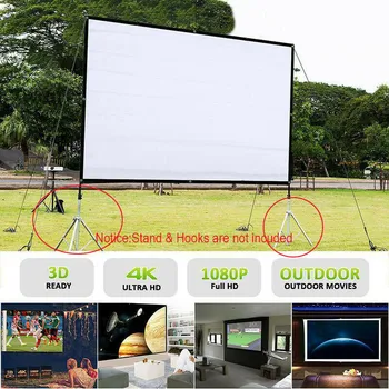 

100/120" 16:9 HD 3D Projector Screen Simple Curtain Home Outdoor Movie KTV Office Portable Cinema Theater Projector Screen
