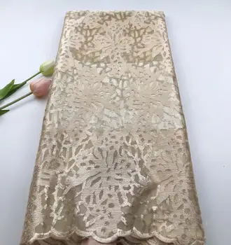 

High Quality French Net Lace Fabric With Sequins Tulle Lace Fabric For Wedding 5 yards/lot