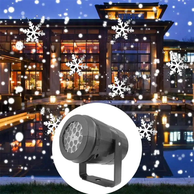 Рождественский снежинка лазерный светильник прожектор с эффектом снегопада движущийся снег домашний лазерный проектор лампа для новогоднего вечерние украшения