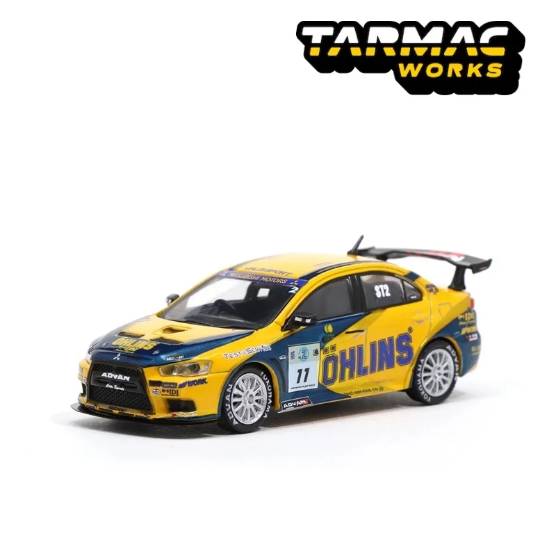 

Tarmac Works 1:64 Mitsubishi Lancer Evolution X Super Taikyu OHLINS 2008 #11 Diecast Model Car