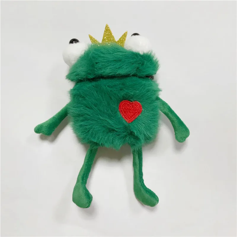 

For apple airpods charging case winter fluffy heart green frog cute cartoon bluetooth wireless earphone cover