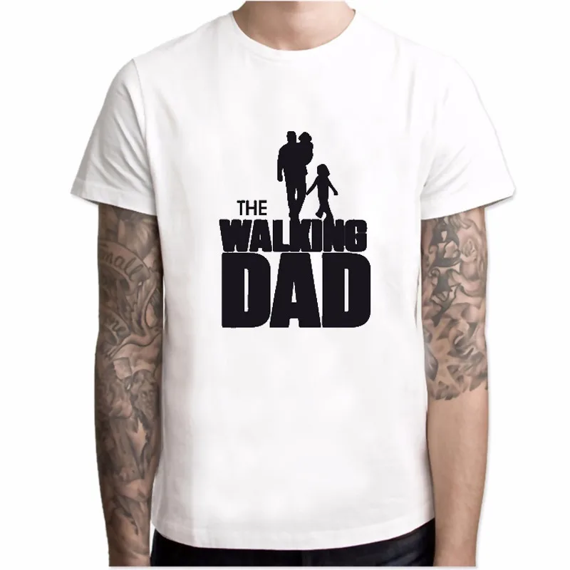 Новейшая футболка для папы, мужские топы, повседневные футболки для отца, футболки с коротким рукавом для мужчин, забавные белые топы с круглым вырезом, модные футболки - Цвет: Picture-2