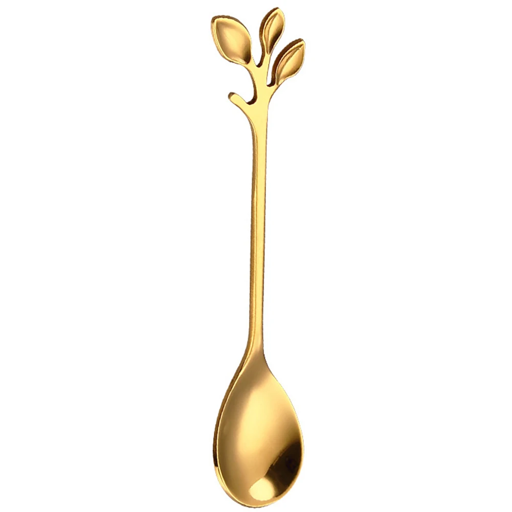 Ложка для перемешивания практичная кухня кофе Десерт аксессуары из нержавеющей стали бар вечерние гладкие ветви формы длинной ручкой