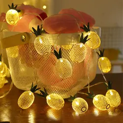 Thrisdar 3 м 20 светодиодный Железный ананас струнная лампа на батарейках сказочная гирлянда для домашней вечеринки на день рождения Свадебный