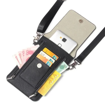 

Women Handbags Flap Phone Bags Small Clutch Leather Card Holder Wallet Money Bag Coin Purse Pocket Mini Shoulder Crossbody Bag
