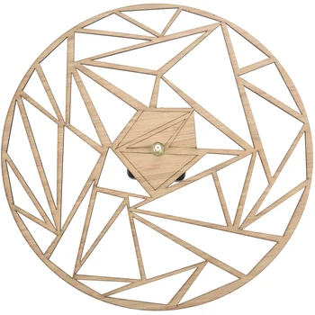 

Fashion Creative Geometric Pattern Wall Clock Wall Wall Art Deco Clock Hanging Table Quartz Clock Wooden Wall Clock