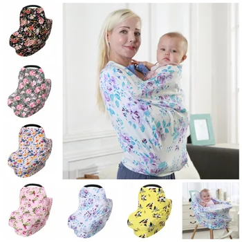 

Multifunction Stretchy Baby Car Seat Cover Nursing Cover Breastfeeding Cover Shopping Cart Grocery Trolley Covers Carseat Canopy