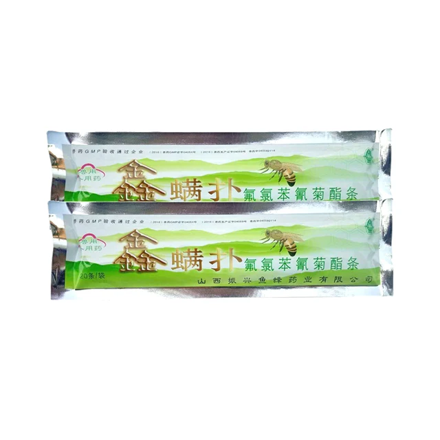 1 -Táskás/20 db Fluvalinate Csíkok Atkák Azonnali Gyilkos Miticid Méhgyógyászat Méhészeti Kezelés Acaricid Kontroll Gyógyszerkészletek - Image 3