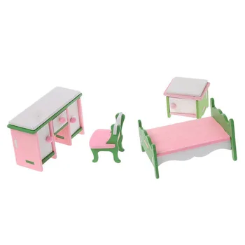 

1 set Baby Wooden Dollhouse Furniture Dolls House Miniature Child Play Toys Gifts #9