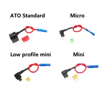 12V Add-a-circuit Automobile Motorcycles Circuit Insurance adapter Micro Low-profile Mini Standard Blade 5A Fuse With holders insurance block 7 5a
