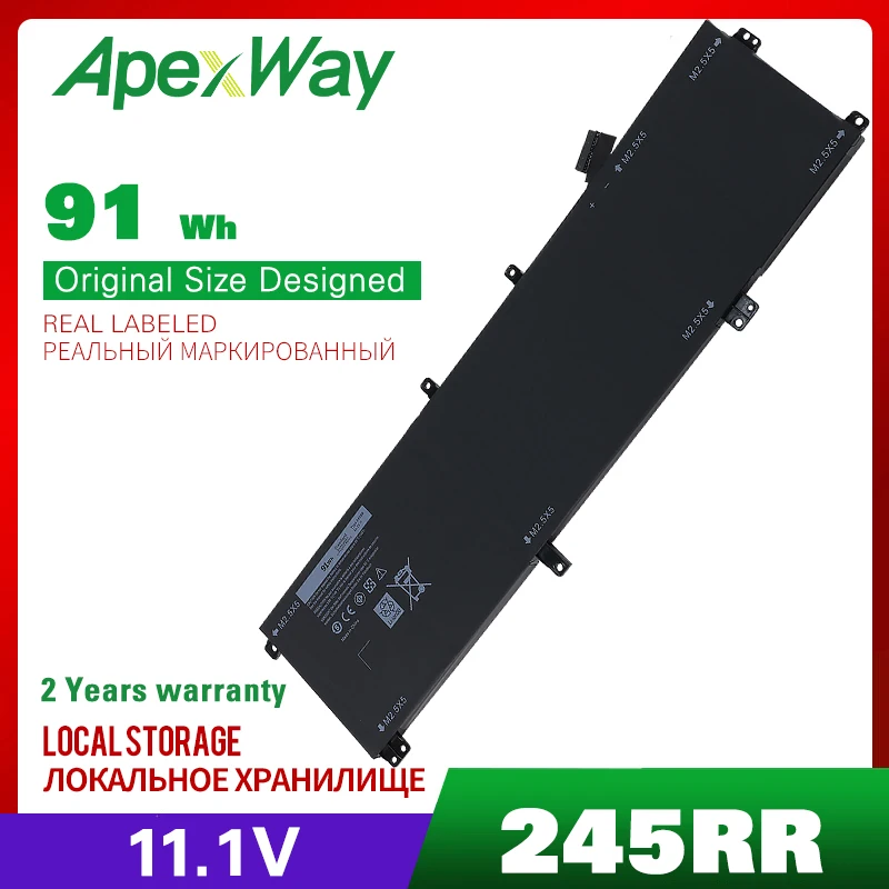 Apexway 11 1 V 91Wh 245RR TOTRM Аккумулятор для ноутбука Dell XPS 15 9530 9535 Precision M3800 H76MV 7D1WJ Y758W |