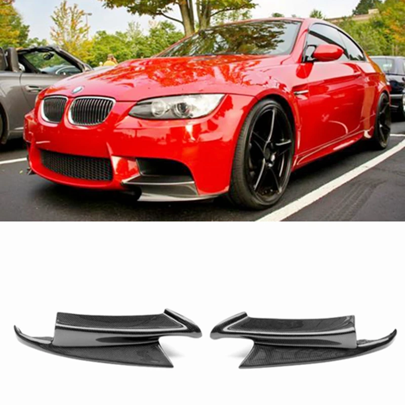 2pcs Carbon Fiber Front Bumper Lip Splitter Spoiler Flap Cupwings For B