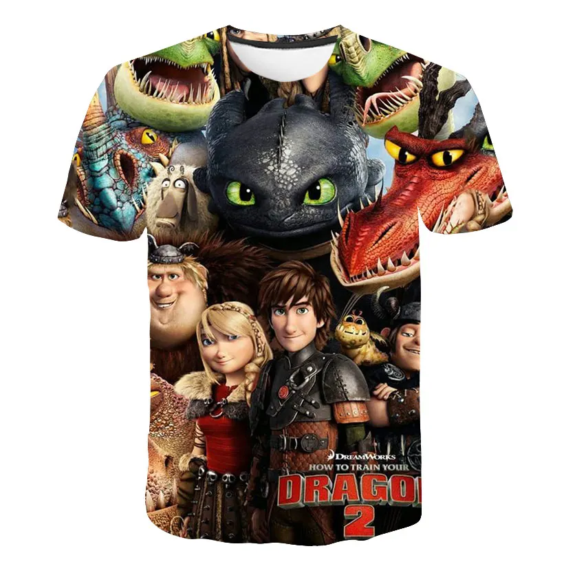 

2019 How to Train Your Dragon 3d T shirts Men Anime Toothless 3d Print T shirts Cartoon Men T shirts Cool Dream Work Teen