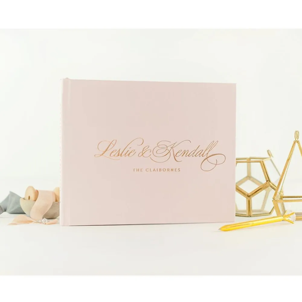 Personalized Wedding Guest Book, Guestbook, Rose Gold Birthday ,custom