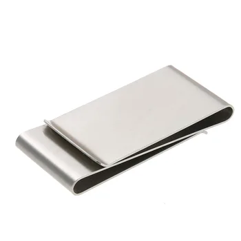 

Metal Stainless Steel Money Clips Folder Stripe Print Silver Cash Clamp Holder Wallet Slim Card ID Money Clips Men Women