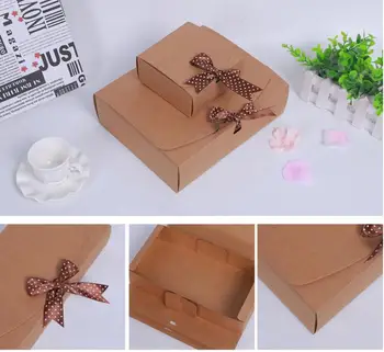 

20Pcs 4 sizes Large Cardboard Packing Box Ribbon Gift Packaging Box Small Jewelry Boxes Underwear Storage Box Party Supplies