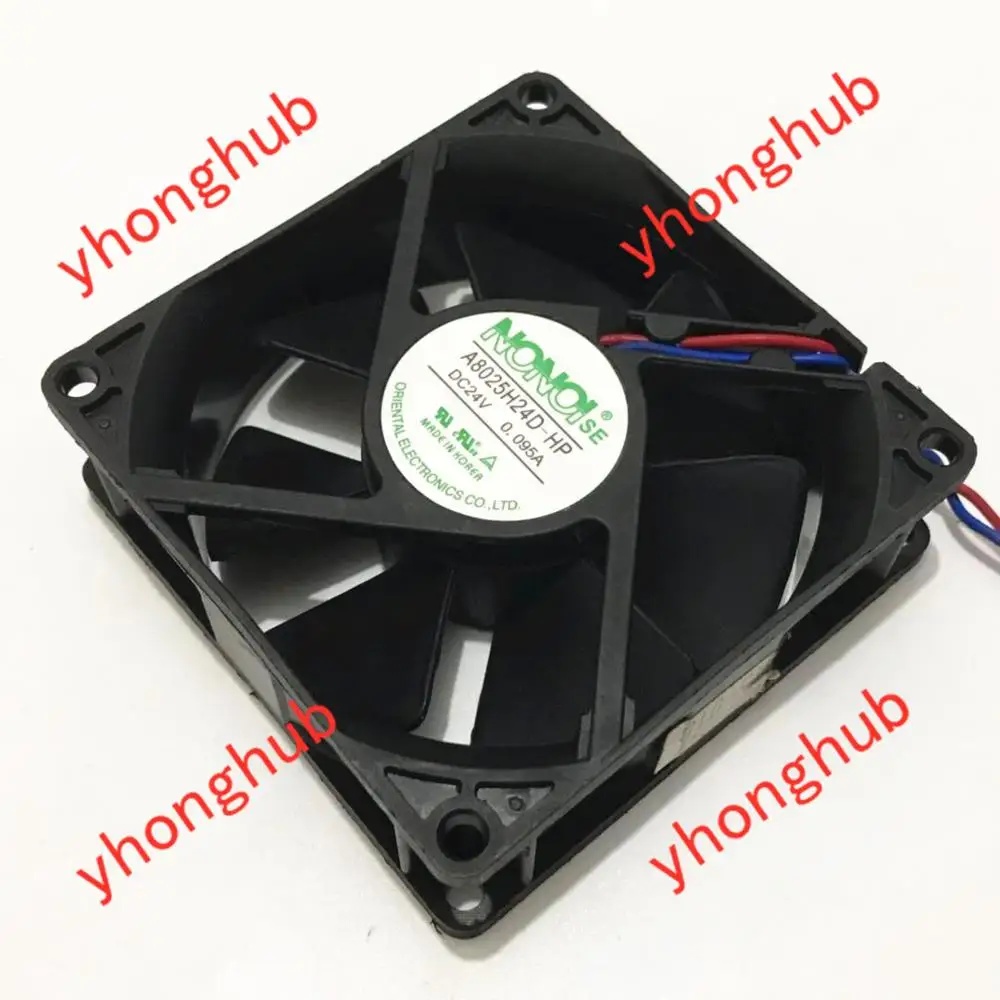 NONOISE A8025H24D HP DC 24V 0.095A 80X80X25mm 2 провод Сервер вентилятор
