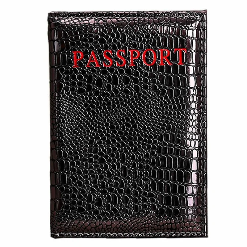 Для женщин Для мужчин под змеиную кожу с блестками, чехлы для паспорта, аксессуары для путешествий, держатель из искусственной кожи банковский идентификатор карты паспорт Чехол-кошелек в деловом стиле