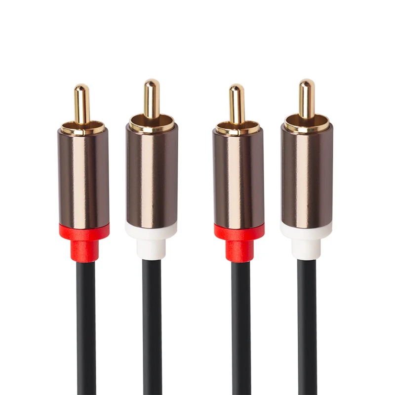 2RCA to 2 RCA Male Gold- o ̺, RCA o ̺ 1M Ȩ þ DVD TV CD   ڽ