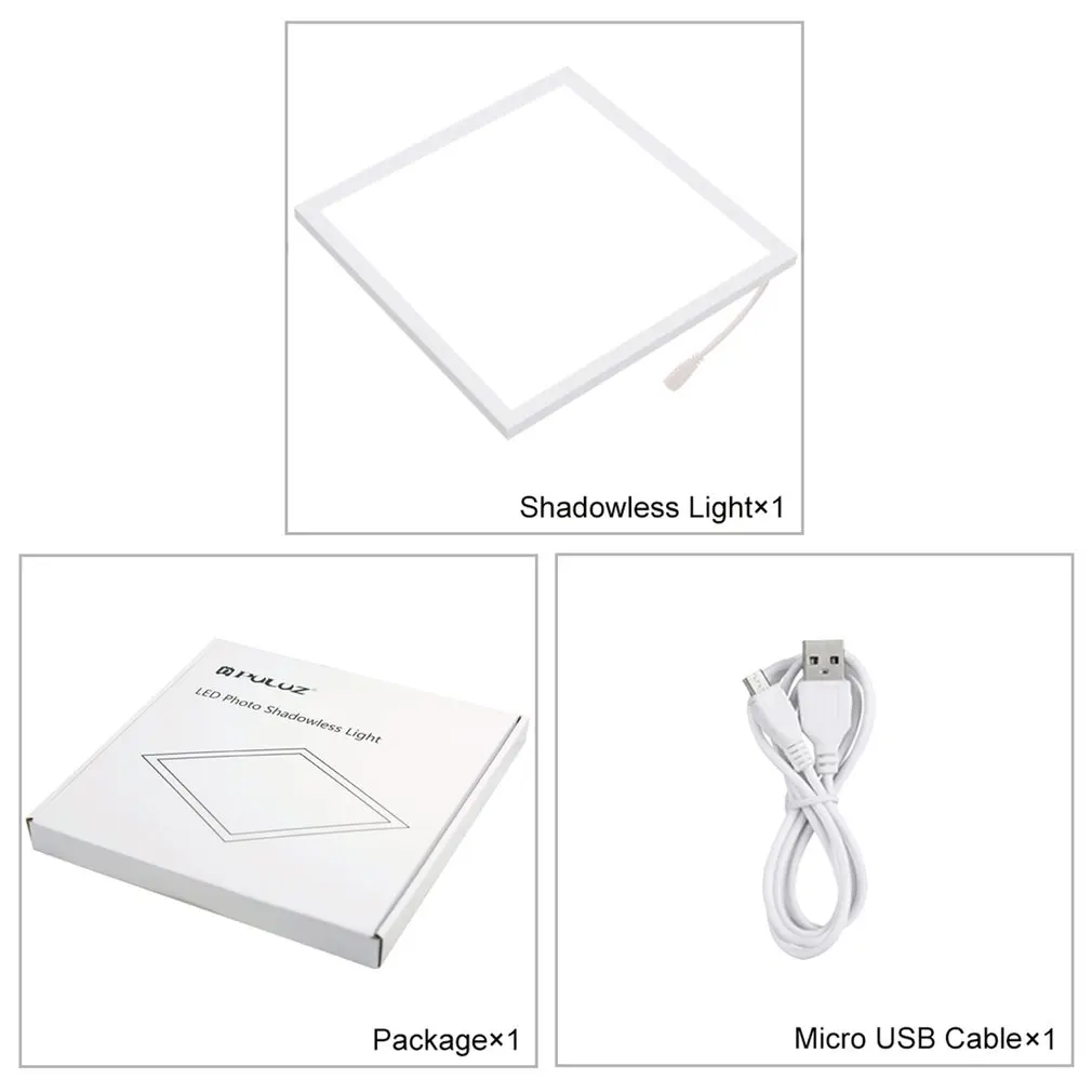 PULUZ мини светодиодный светильник для фотосъемки с тенями 22,5 см, лампа без теней, подушечка педали для фотостудии 20 см