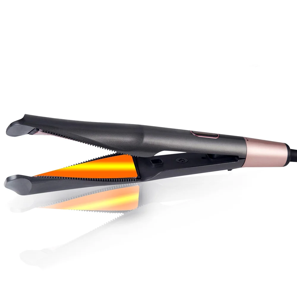 IRUI Professional 2 in 1 hair curler and straightener in one Twist curling iron barber salon flat irons styler Tourmaline cerami
